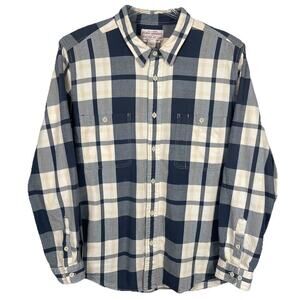 CC Filson Wildwood Shirt Men’s XL Black Tan Plaid Midweight 100% Cotton Workwear